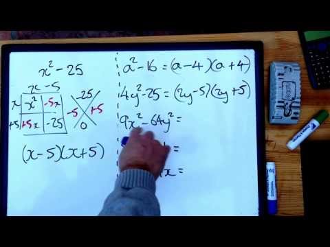 Tudor Hall Maths Algebra factorising using the difference of 2 squares