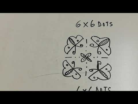 LESSON 47 ( how to do rangoli with dots 6 to 6 Dots) II RANGOLI TUTORIAL FOR BEGINNERS II RANGOLI