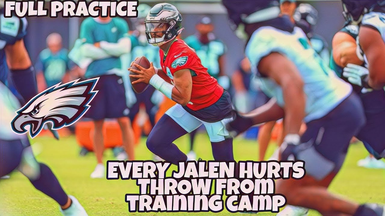 EVERY JALEN HURTS THROW DURING TRAINING CAMP FULL PRACTICE SESSION
