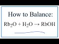 Balancing Chemical Reactions with Rubidium