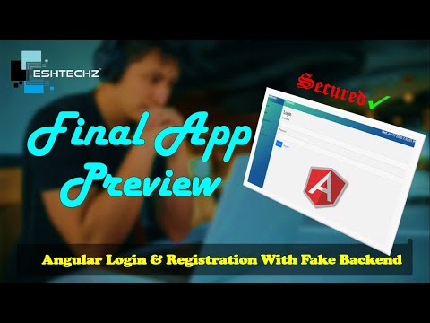 Final App Preview || Angular Login & Registration With Fake Back-end