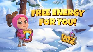 Family Island: Grab FREE ENERGY below! Type WINTER, one letter per comment for a chance to WIN! ❄️