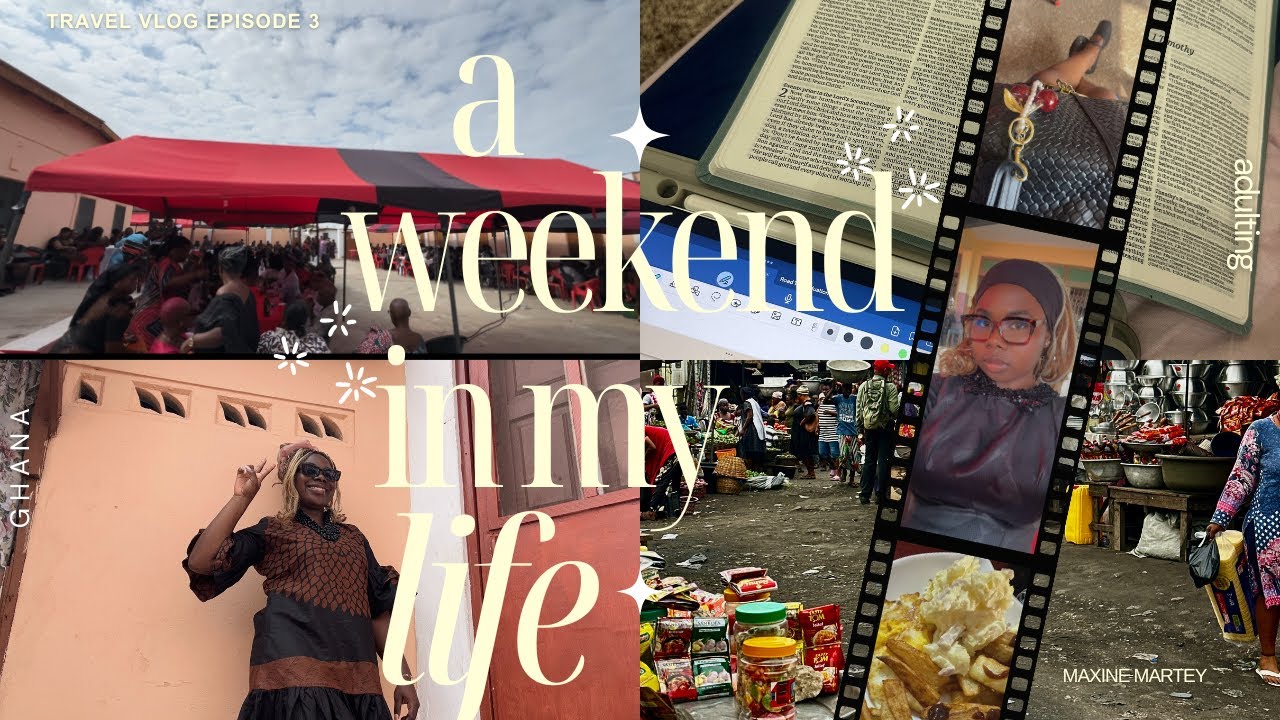 WEEKEND VLOG🌸(Funeral prep&services, braving the Market in Ghana, LOT'S of food, Family and more!)
