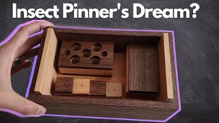 Insect Pinning Kit (Box + Tools) Crafted from Black Walnut & Beech