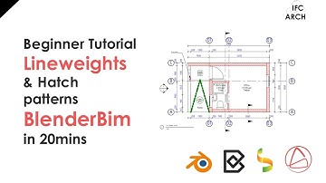 BlenderBim - Beginner Tutorial - Lineweights & more in 16mins