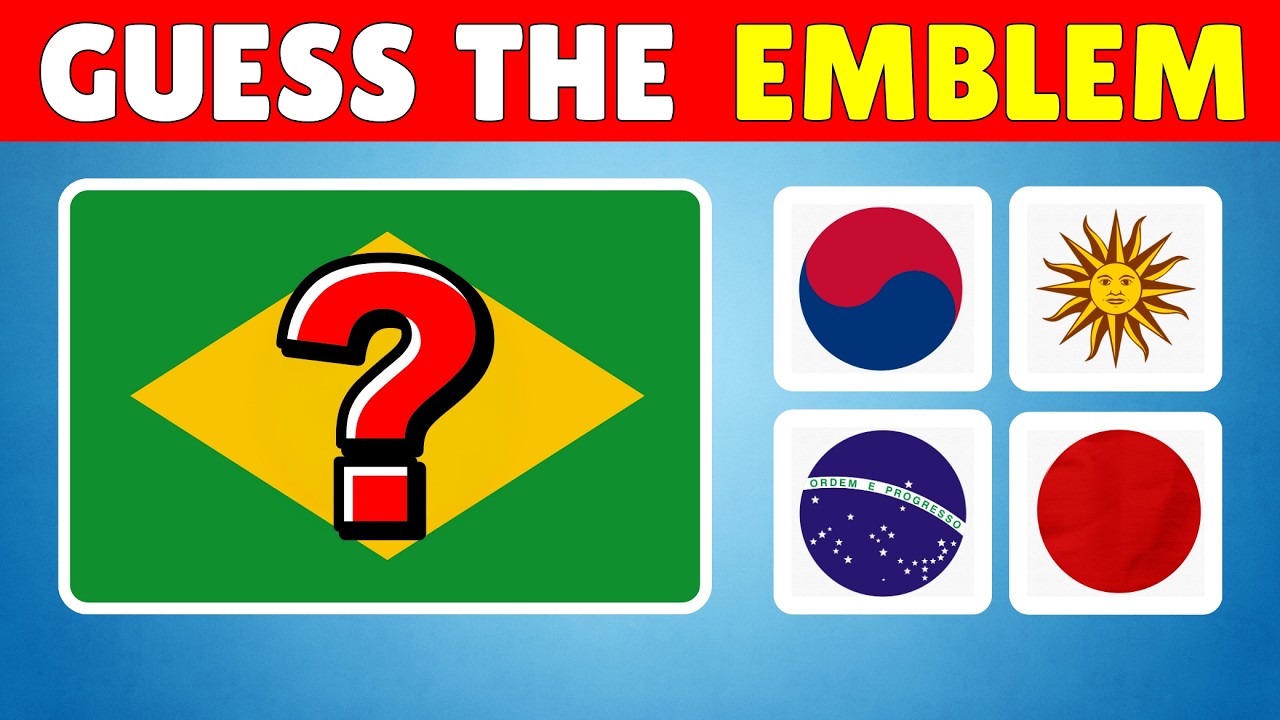 GUESS THE EMBLEM OF FLAGS 🚩[FLAG 🚩 QUIZ] EASY MEDIUM AND HARD LEVELS ...