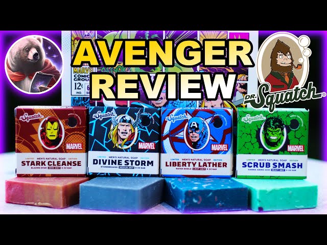 Dr Squatch Marvel THE AVENGERS COLLECTION Soap with Collector's Box NEW  863765000049