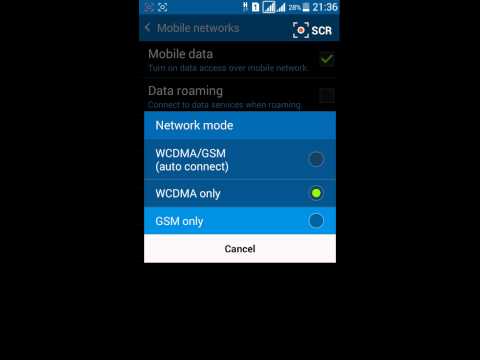 Como alterar o modo de rede no Samsung Galaxy