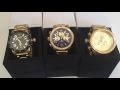 Compare Nixon 51-30 All Gold vs 48-20 Gold/Blue Sunray vs Diplomat SS  review