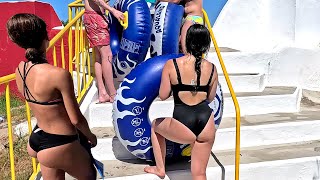 Waterslides at Aqualand Waterpark in Algarve Portugal