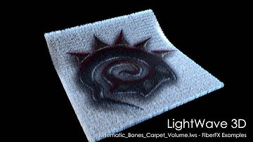 LightWave 3D: Kinematic Bones Carpet Volume scene rendered