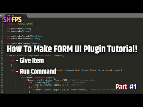 How To Make FormUI Tutorial! Give Item, Run Command! Pocketmine