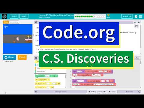Code.org Lesson 26.9 The Game Design Process | Answer Tutorial | CSD3b + AI Discoveries 4b