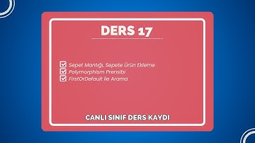 Ders 17 4 - OOP Nesne Tabanlı Programlama