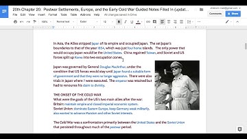 Chapter 20 Video Lecture Part 1