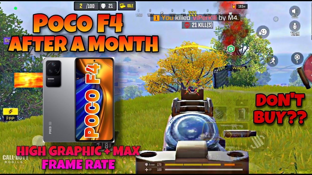 POCO F4 GAMING TEST after A Month | High Graphic Max Frame Rate | Call of Duty Mobile Gameplay