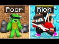 Mikey poor ninja vs jj rich ninja survival battle in minecraft  maizen