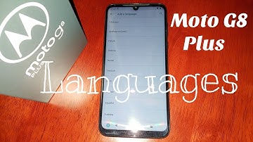Moto G8 Plus Languages