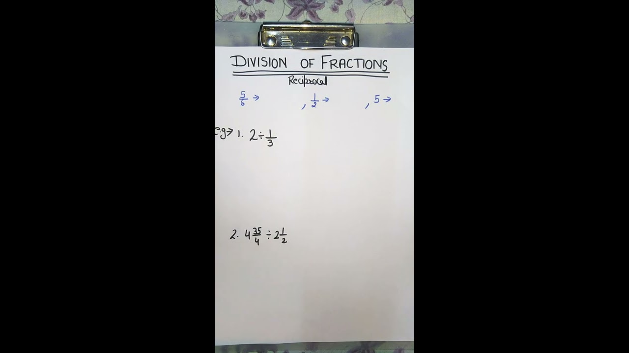 Division of Fractions 