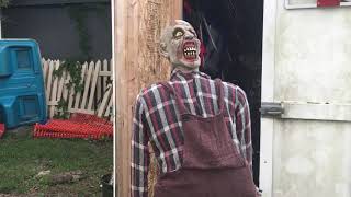 Spirit Halloween Zombie Farmer Demo