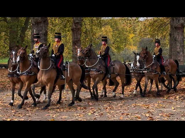 Majestic Royal Horse Artillery ride Through Canada Gates near