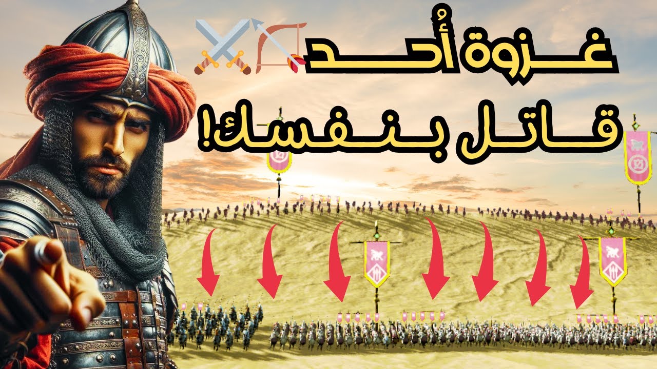 غزوة أحد – حينما انقلبت الكفة! ⚔🔥 هل تستطيع النجاة؟   شاهد غزوة أحد كأنك في قلب المعركة! ⚔🔥