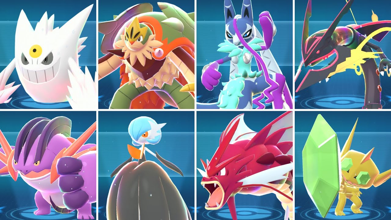 All 96 Shiny Mega Evolutions in Pokémon (Comparison)