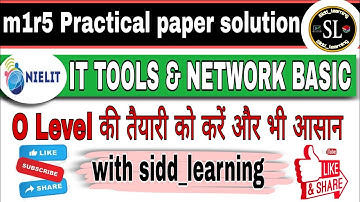 O level practical (m1 r5) solutions || it tools m1 r5 practical solution