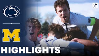 Penn State vs Michigan | NCAA College Soccer | Highlights  October 22, 2023