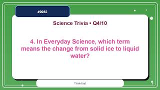 Science Trivia Quiz #0082 | 10 Questions Practice