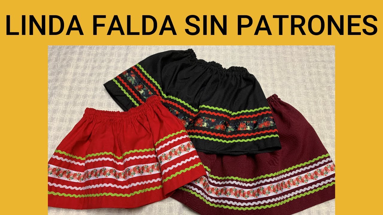 Falda para niña paso a paso. 