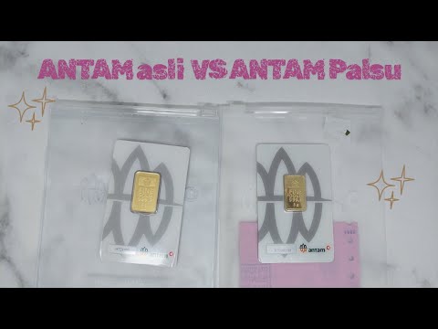 Perbedaan emas ANTAM asli VS ANTAM palsu