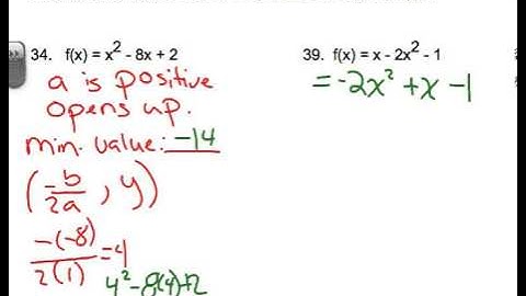 6-1  Graphing Quadratic Functions