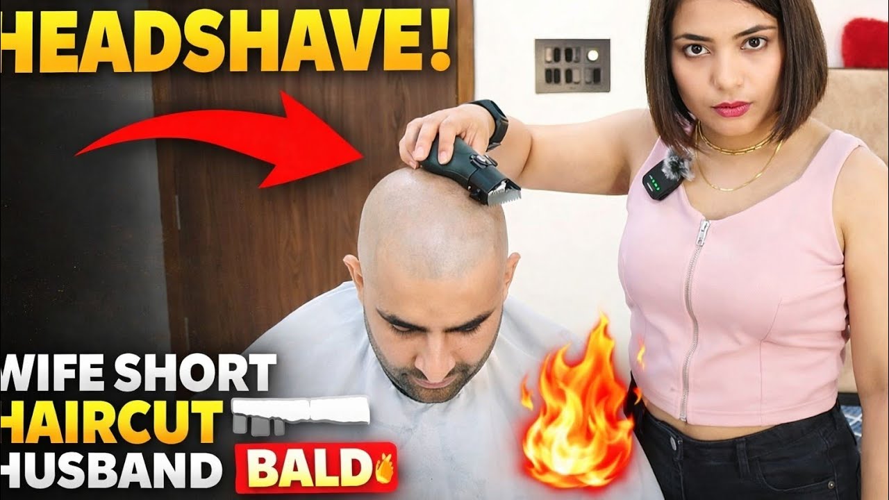 Marriage Rules: Wife Short Haircut ✂️🪒Husband Bald🪒💈💈 Punishment Headshave 🪒