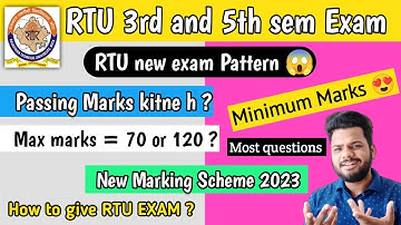 RTU 3rd and 5th sem exam new Marking rules 😱 | RTU 3rd sem passing marks 😍 | RTU new exam