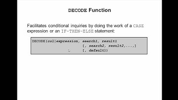Oracle SQL Video Tutorial 27 - DECODE function