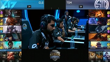TSM vs CLG Game 5 Highlights - TEAM SOLOMID vs COUNTER LOGIC GAMING NA LCS PLAYOFF SEMIFINAL #2 SU