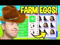 OPENING 100 *FARM EGGS* In Adopt Me!! COW BOY Jeffo's EXPENSIVE UNBOXING With INSANE LUCK!! (Roblox)