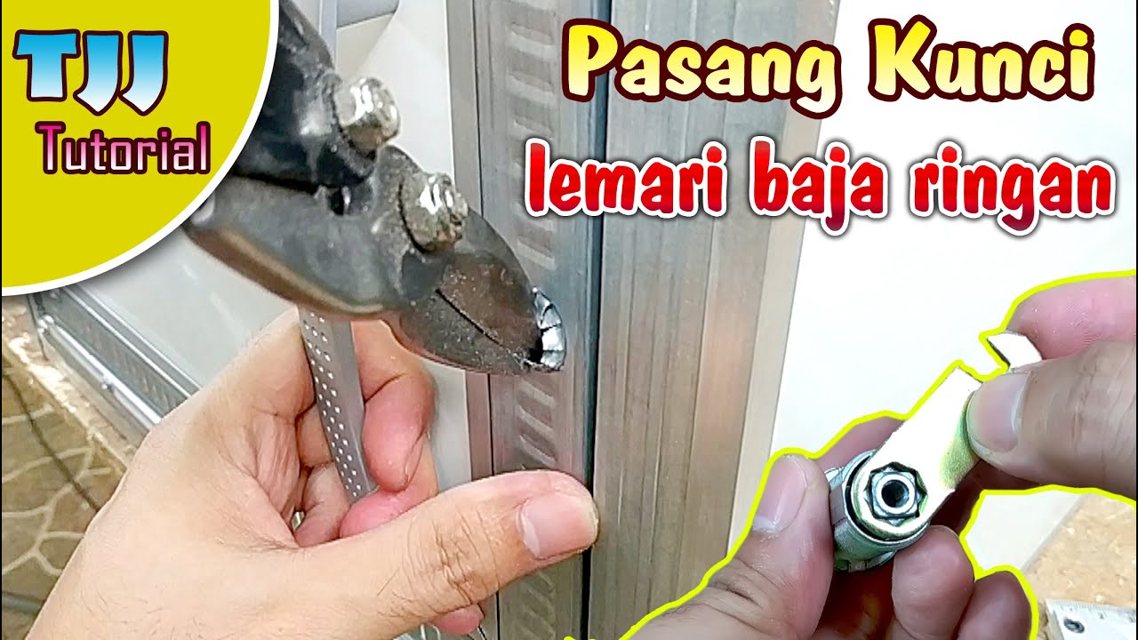  Cara  mudah Pasang Kunci  lemari  hollow baja ringan YouTube