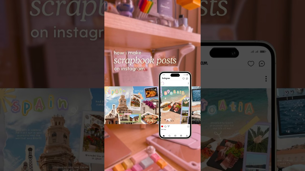 how i make scrapbook posts on instagram 🔖✨