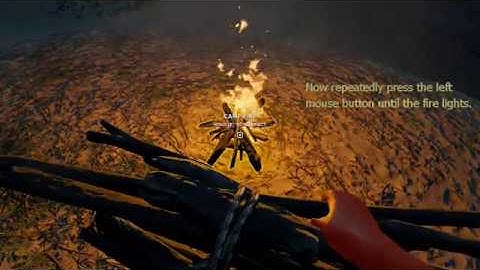 Building and lighting a Fire in Stranded Deep Version 0.23 Experimental