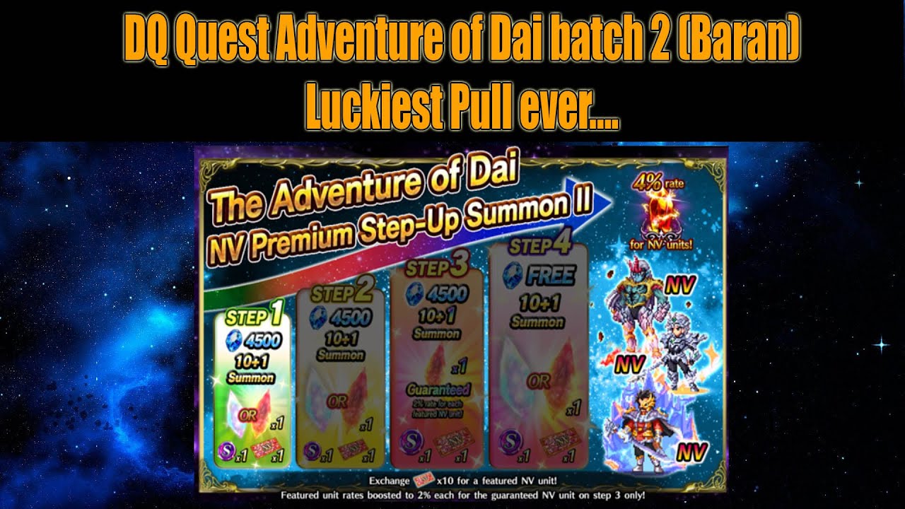 FFBE Dragon Quest Adventure of Dai (Dragon Knight Baran Banner) Pull Result