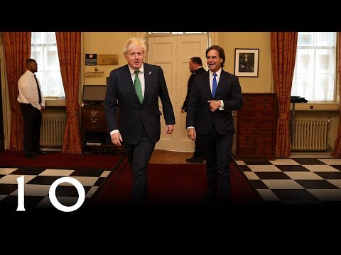 Prime Minister Boris Johnson meets President Luis Lacalle Pou of Uruguay