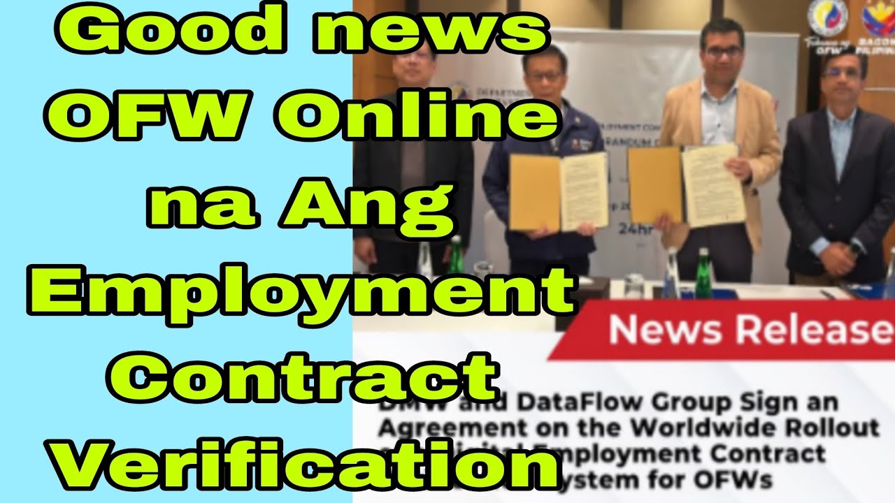 OFW Contract Online Verification,Good News Sa OFW!