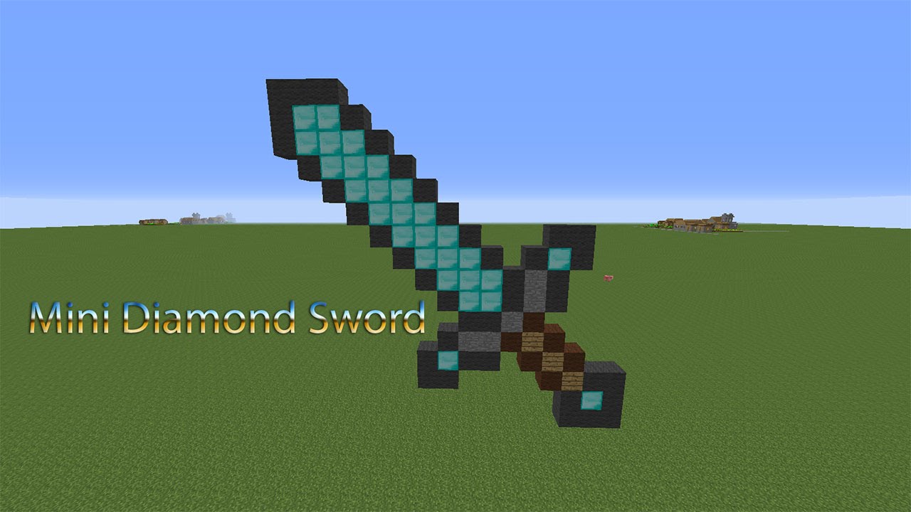 Minecraft Mini Diamond Sword Build! - YouTube