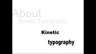 Kinetic Typography UIST 2002