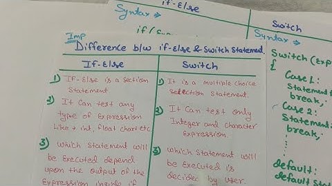 Difference between If else and Switch statement with example | if else and switch case in Hindi
