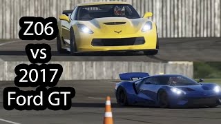 2017 Ford GT vs 2016 Corvette Z06 Top Gear