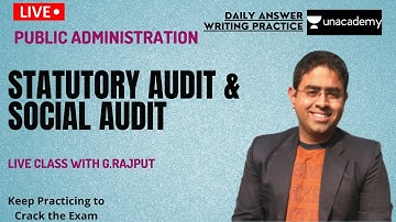 Statutory Audit & Social Audit  | Answer Writing | UPSC | PUBLIC ADMINISTRATION
