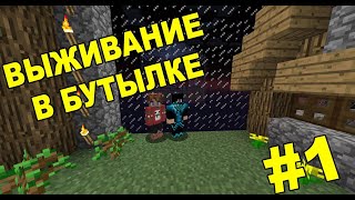 картинка: НАЧАЛО ВЫЖИВАНИЯ - [MINECRAFT В БУТЫЛКЕ] №1